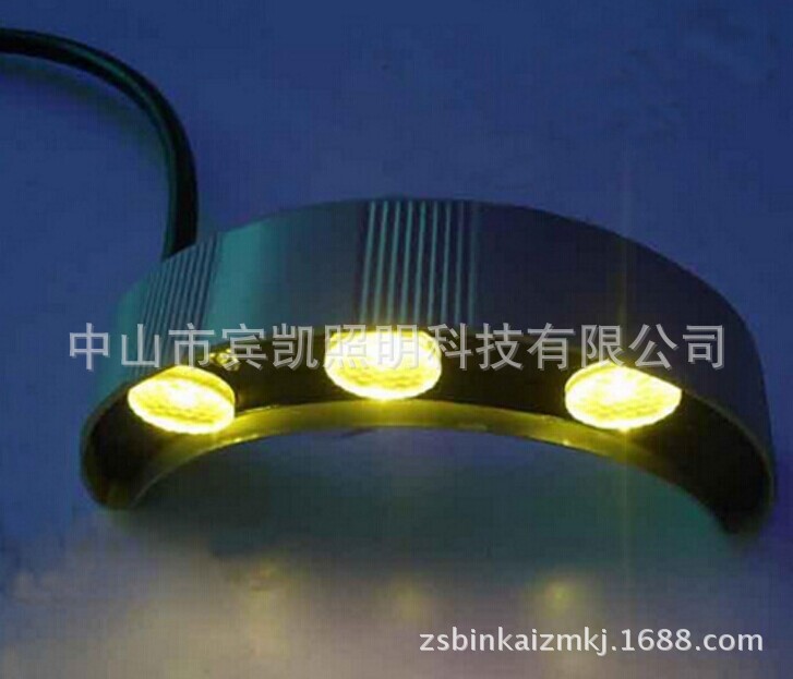 3瓦/5瓦/6瓦楞灯LED瓦楞灯 月牙灯led凉亭射灯led瓦片灯示例图7