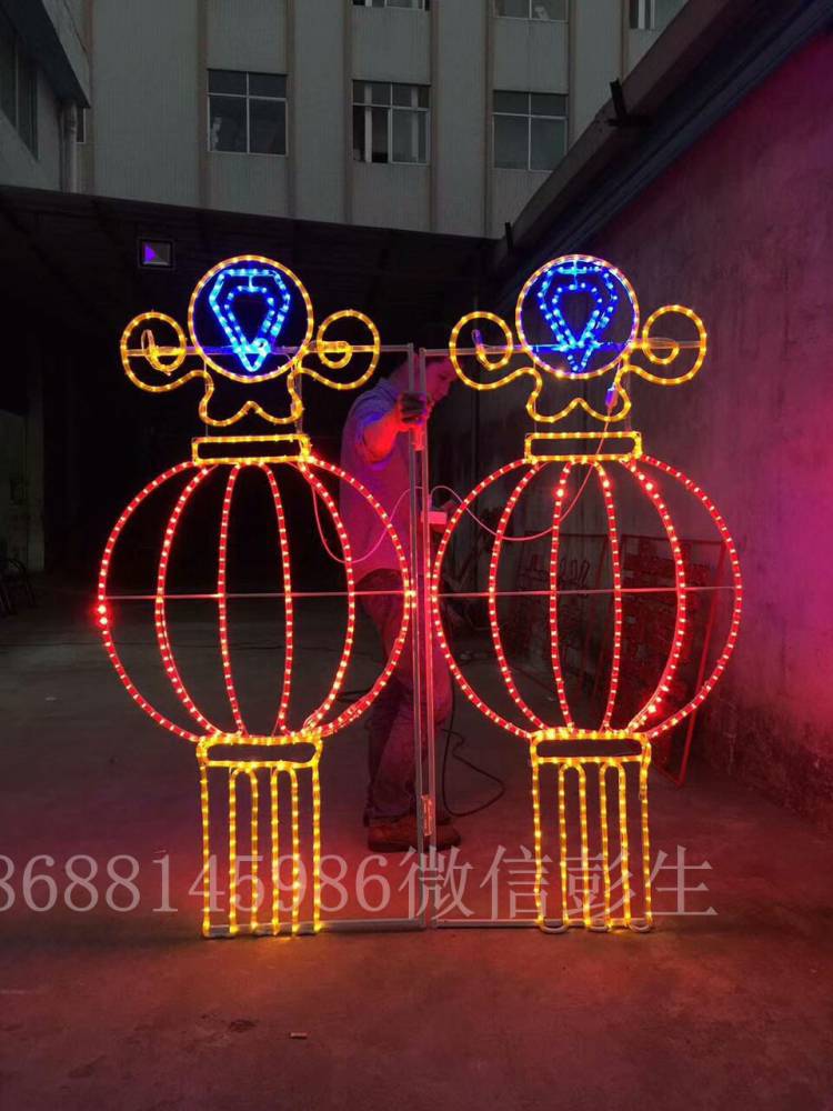 工厂直销 LED平面造型灯 七彩孔雀造型灯 户外吊灯