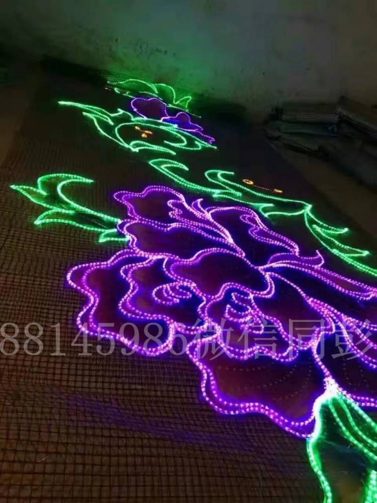 工厂直销 LED平面造型灯 七彩孔雀造型灯 户外吊灯