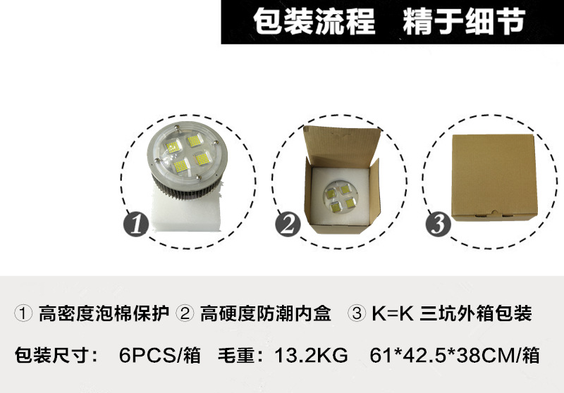 厂房装修E40螺口200W LED工矿灯250W 300W节能照明灯 天井灯 吊灯示例图3