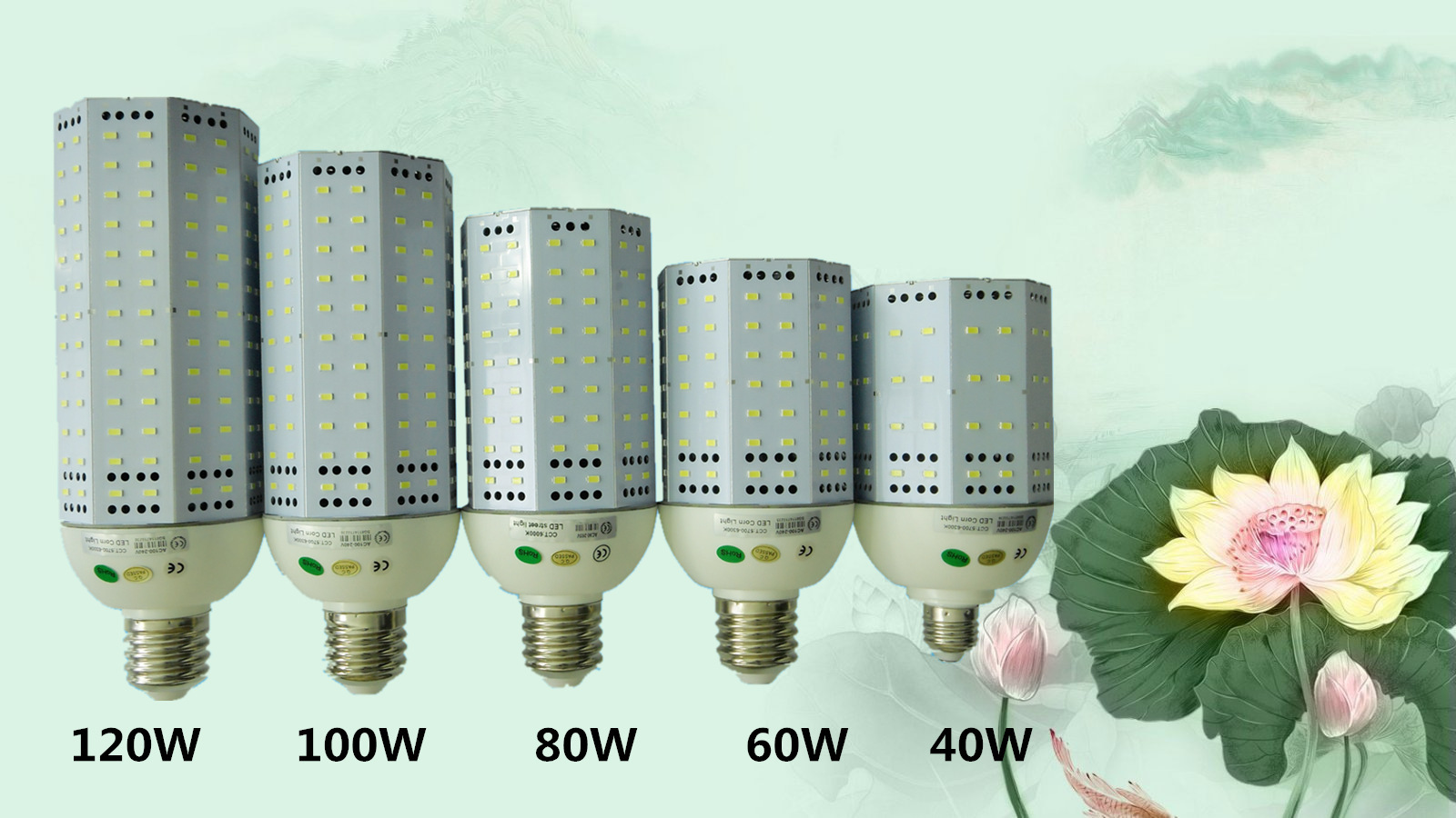 E27玉米灯泡 LED30W 36W 40W 50W 60W 80W 摄影棚LED灯泡示例图2