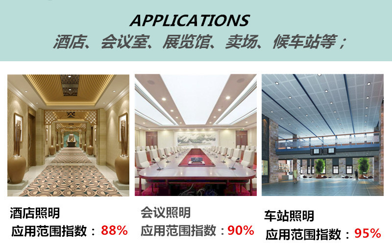展柜天花射灯 D型LED天花灯30W 36W 40W 50W 60W 70W展厅天花灯示例图2