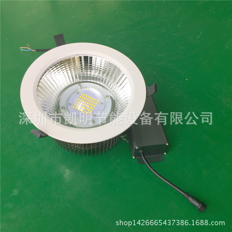 开孔170mm 180mm筒灯 120W LED 筒灯 乳白 5000K天花射灯示例图3