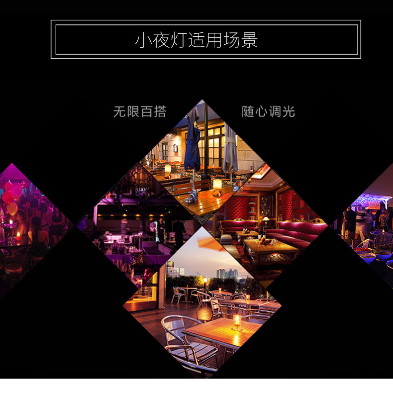 客厅USB护眼小夜灯亚克力海马触摸渐变节能灯办公室七彩led小台灯示例图25