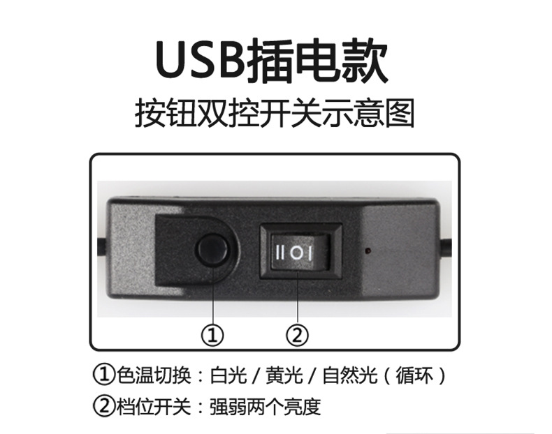 fonkin新款6W调光调色温led金属夹子护眼台灯 办公学习夹式台灯示例图12