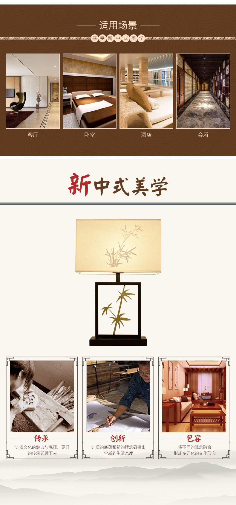 新款家装台灯 卧室床头白炽灯 现代简约创意客厅书房床柜铁艺台灯示例图13