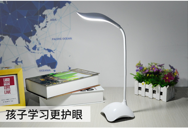 久量台灯LED创意触控夜光台灯USB充电学生阅读床头书桌护眼台灯示例图11