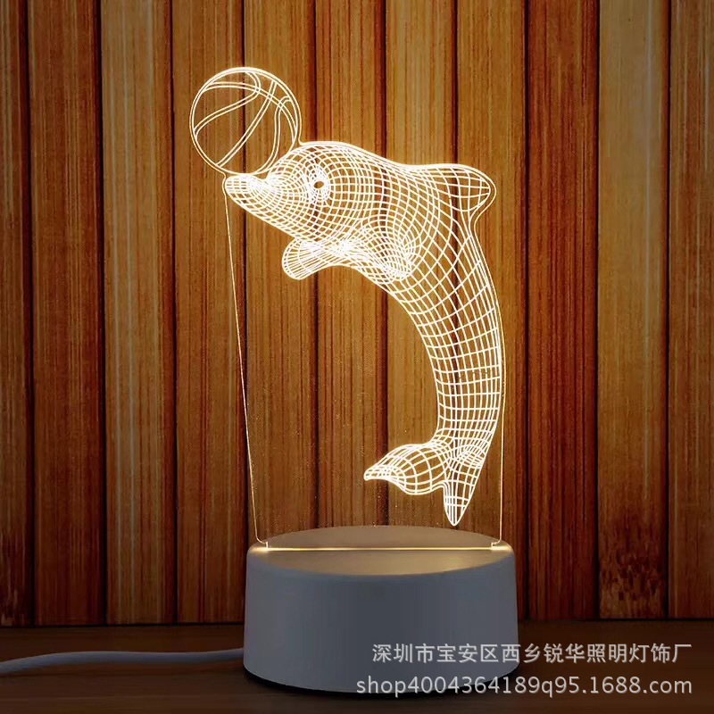 led小夜灯地球仪 创意3D台灯卧室床头灯支持定制图案专业出口示例图2