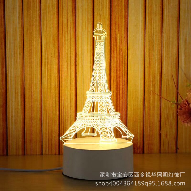 3D台灯led小夜灯 创意礼品大展宏图支持图案定制厂家直销专业出口示例图4