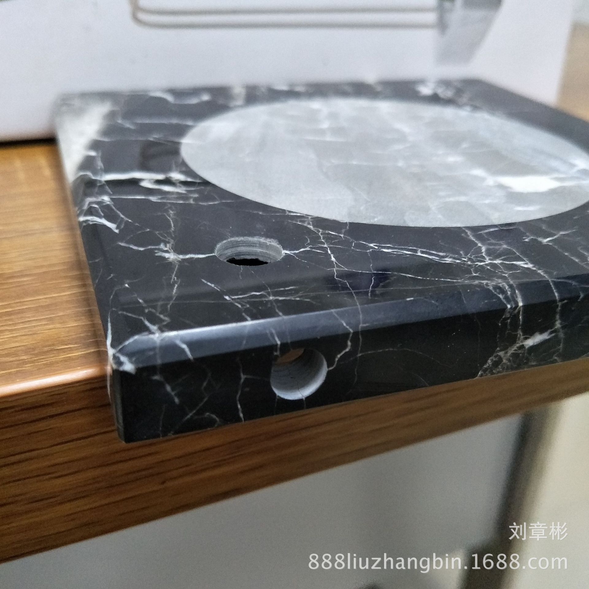 厂家直销 大理石喷砂 灯饰底座 台灯底座 150*150mm 出口品质示例图2