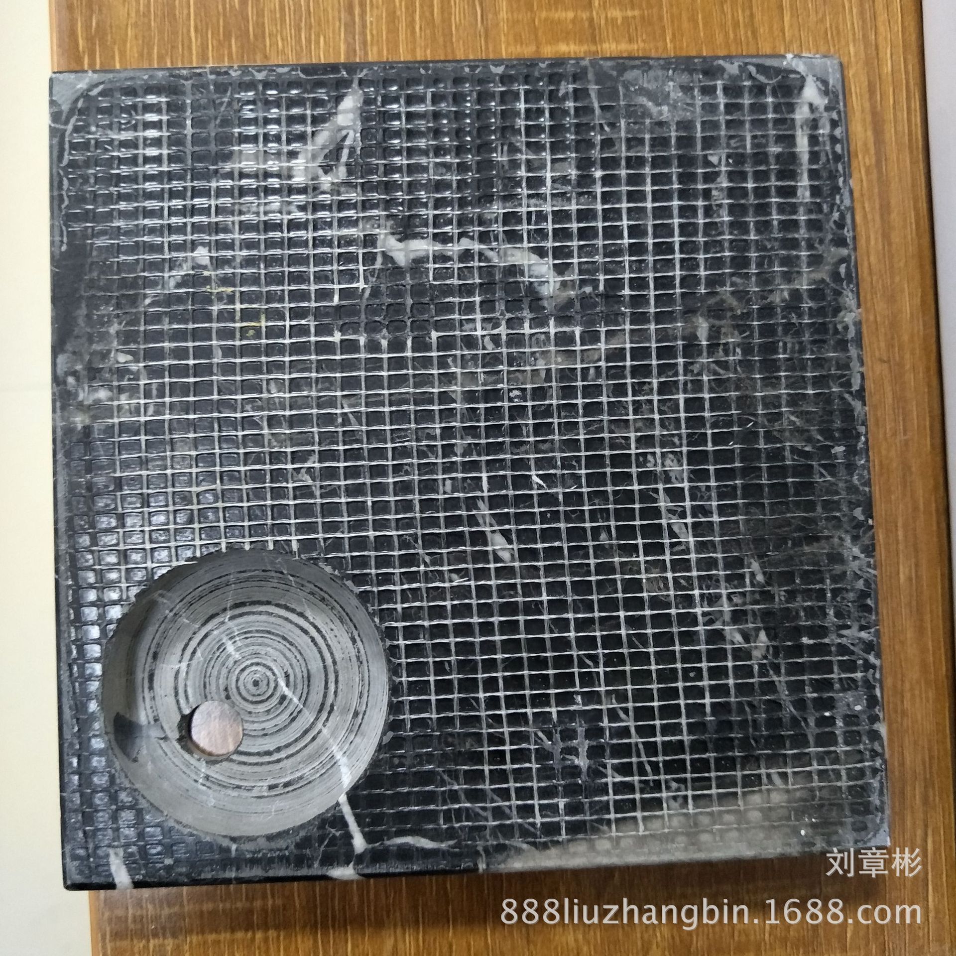 厂家直销 大理石喷砂 灯饰底座 台灯底座 150*150mm 出口品质示例图3