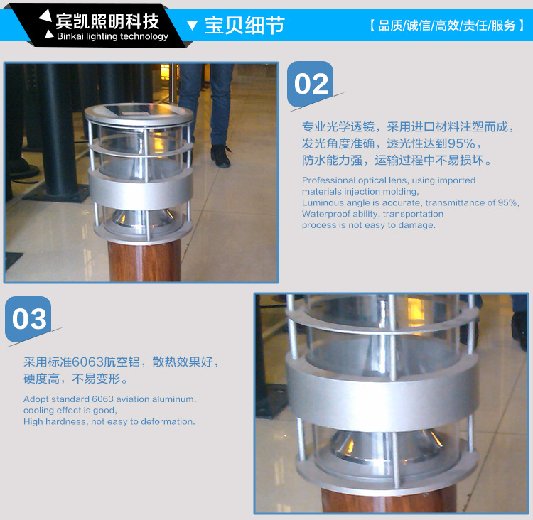 专业生产优质草坪灯地埋式灯约时尚仿石LED草坪灯示例图2