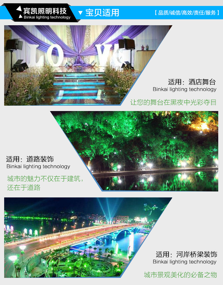 led集成投光灯LED泛光灯 LED射灯LED投射灯50瓦投光灯LED照明灯示例图7