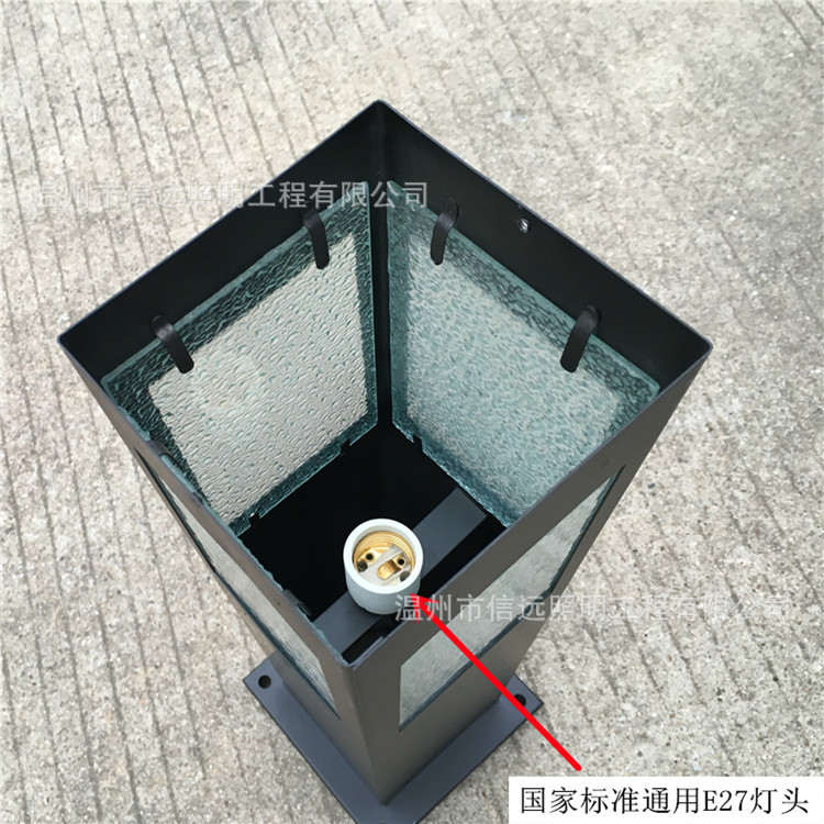 方形草坪灯户外花园别墅灯简约现代庭院路灯LED草地铝灯示例图7