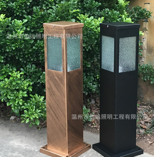 方形草坪灯户外花园别墅灯简约现代庭院路灯LED草地铝灯示例图6