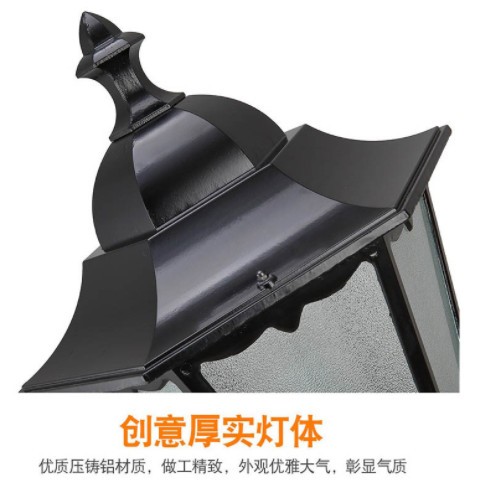 led户外欧式柱头灯户外别墅庭院家用超亮六角围墙灯柱子灯太阳能图2