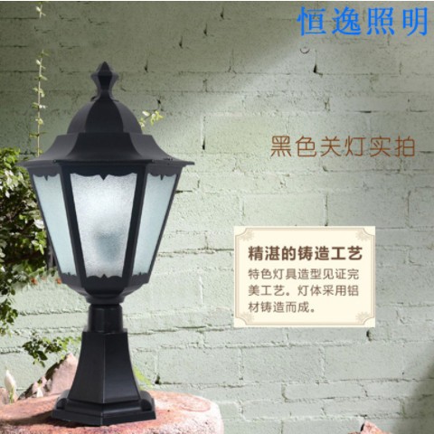 led户外欧式柱头灯户外别墅庭院家用超亮六角围墙灯柱子灯太阳能图3