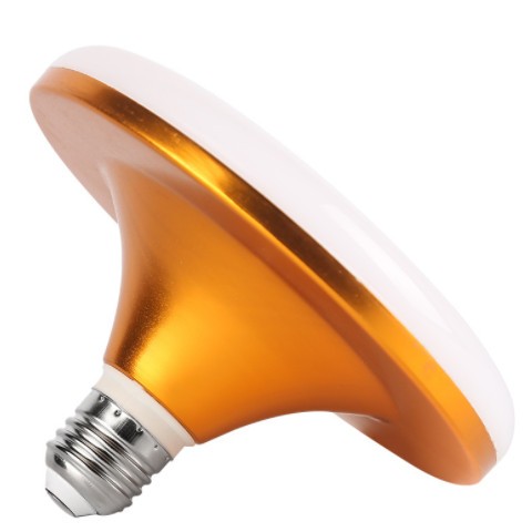 金色圆形led飞碟灯 E27螺口灯泡 家用led节能灯 地摊高亮照明球泡图3