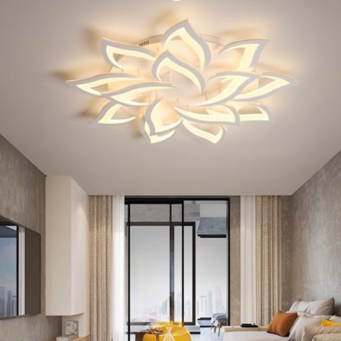 后现代北欧简约led吸顶灯 花形亚克力创意卧室客厅灯家居吸顶灯图3