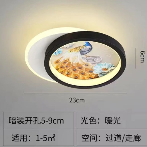 现代轻奢风 led过道灯走廊灯衣帽间玄关灯入户进门灯筒灯吊顶灯图1