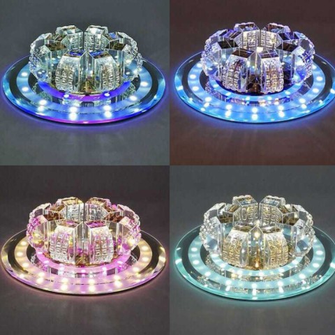 现代简约水晶筒灯led过道灯走廊灯玄关门厅阳台灯嵌入式天花射灯图3