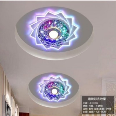 led水晶过道灯射灯走廊灯玄关灯走道灯入户门厅灯创意孔灯筒灯