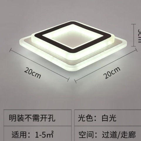 现代轻奢风 led过道灯走廊灯衣帽间玄关灯入户进门灯筒灯吊顶灯图2
