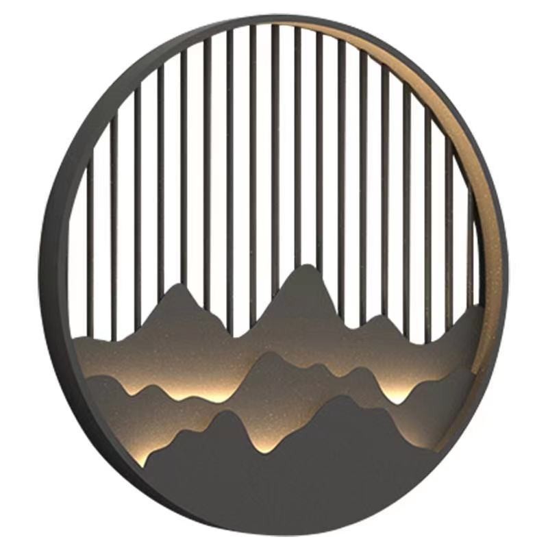 户外防水壁灯楼梯过道简约外墙灯新中式庭院灯阳台壁灯别墅门厅灯图2
