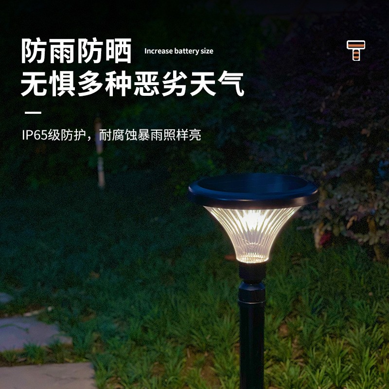 led太阳能柱头灯 现代简约小区花园庭院柱头灯柱头灯户外太阳能灯图2