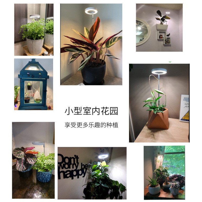USB天使环植物生长灯可伸缩花卉绿植全光谱植物灯多肉插地补光灯图2
