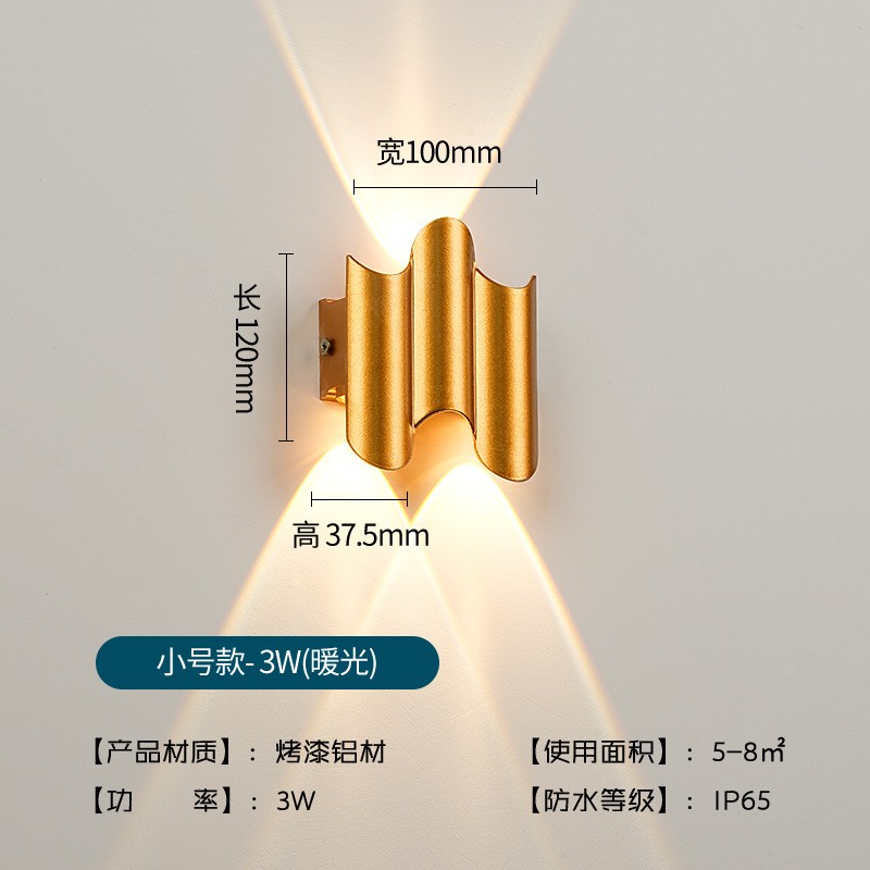北欧床头灯壁灯卧室走廊过道落体楼梯现代简约创意网红墙壁灯图2