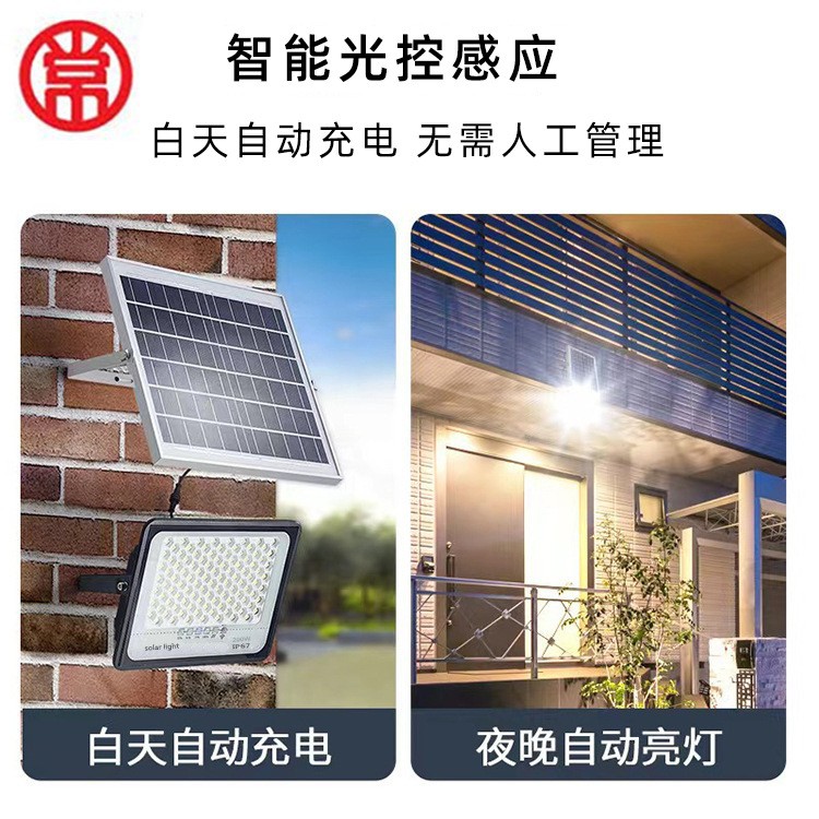 新款满天星太阳能投光灯户外庭院灯家用照明超亮防水光控感应壁灯图1