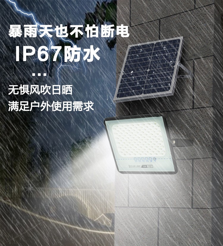 LED投光灯满天星太阳能投光灯高亮庭院灯道路户外led照明投光灯图2