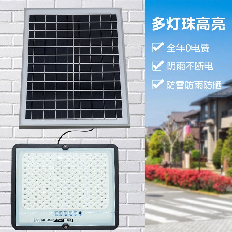 LED投光灯满天星太阳能投光灯高亮庭院灯道路户外led照明投光灯图1