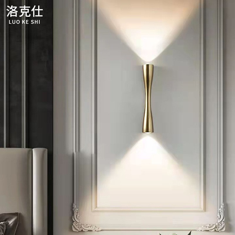 客厅轻奢创意壁灯室内卧室极简床头灯简约后现代楼梯过道装饰壁灯图2
