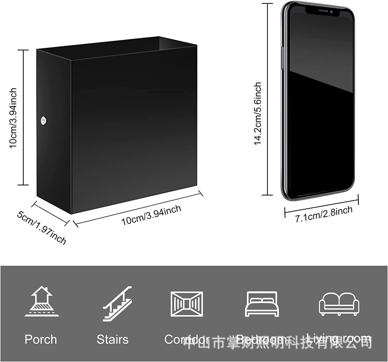 led铝材壁灯 现代简约上下发光 过道走廊楼梯卧室床头背景灯 跨境图2