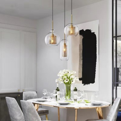 跨境北欧创意个性餐厅客厅卧室复古小吊灯酒店床头吊灯玻璃吊灯