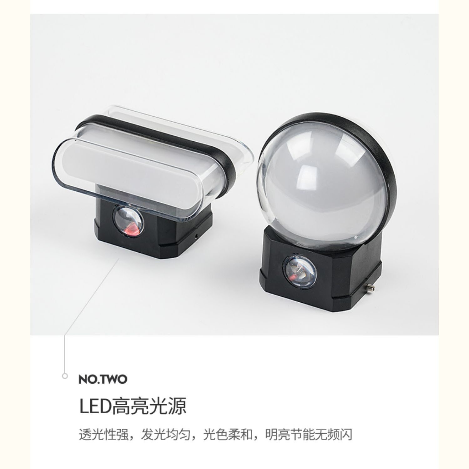 户外防水防潮双层PC罩室内户外LED壁灯阳台庭院楼梯走廊床头灯图3