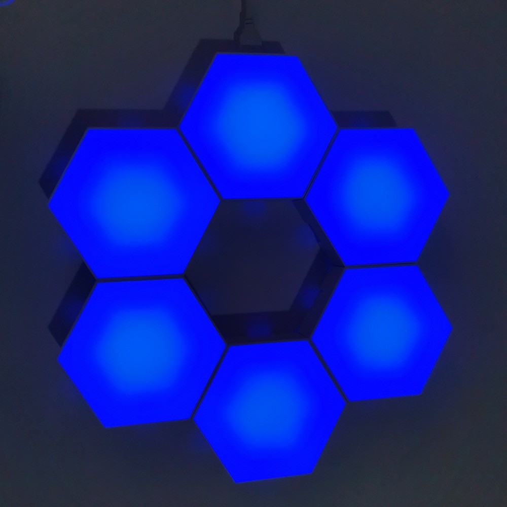 电竞房3d氛围灯智能量子灯卧室护眼小夜灯壁灯rgb聚会派对拾音灯图2