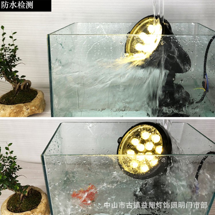 LED射灯12W瓦户外防水投光照树插地灯 七彩筒景观草坪插泥庭院灯图3