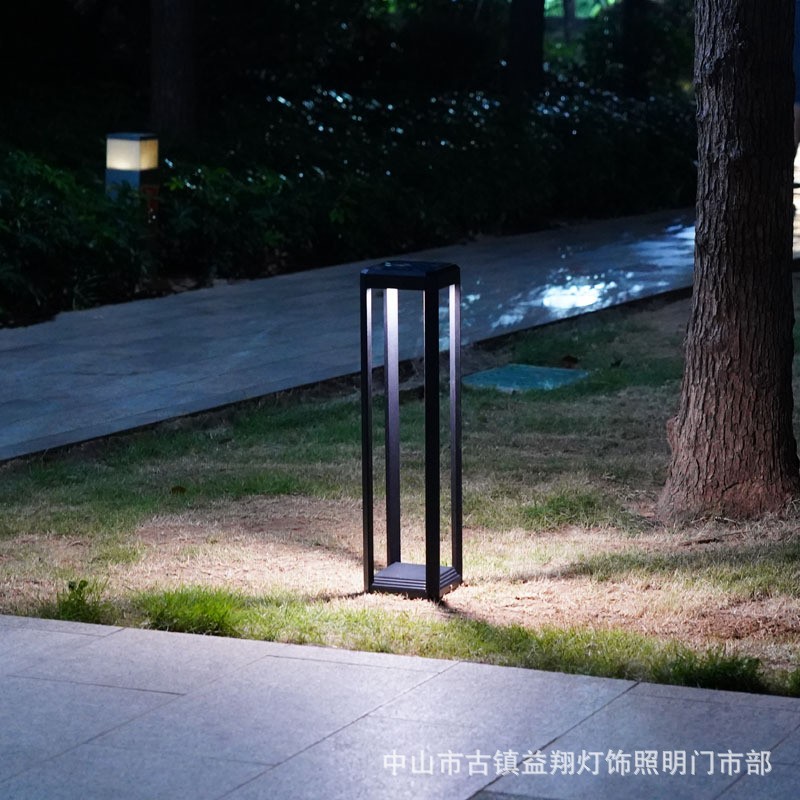 led太阳能草坪灯庭院花园地灯公园别墅小区免接电方形户外草地灯图2