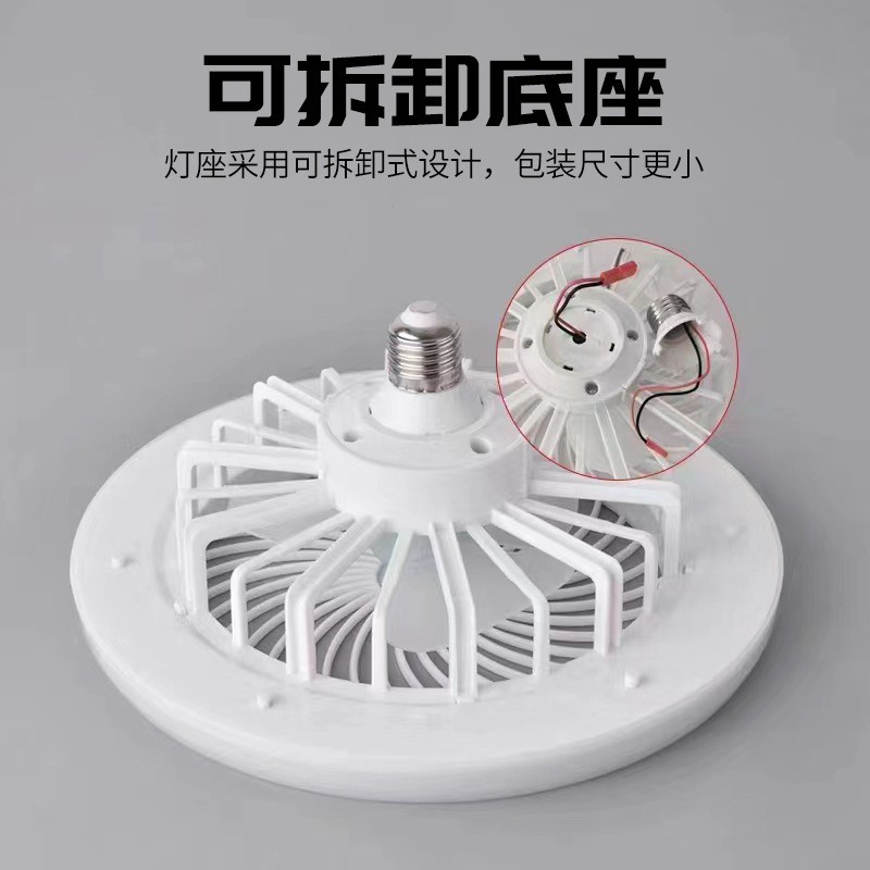led风扇灯e27螺口吊扇灯家用厨房天花板遥控灯扇高亮节能护眼灯泡图3