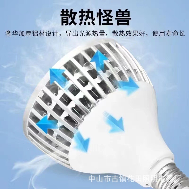 led大功率灯泡家用高亮鳍片灯E27螺口工厂车间仓库商用护眼照明灯图2