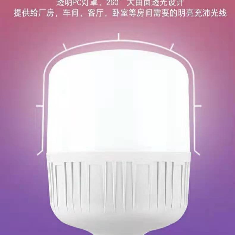 LED节能灯泡E27白光家用室内房间照明球泡灯工地照明灯螺丝夜市图3