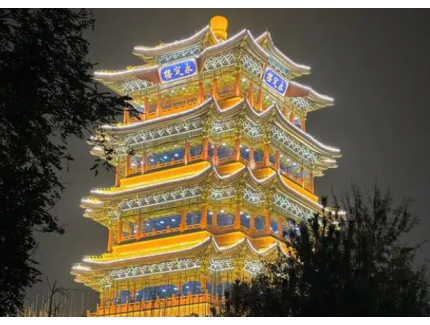 永定楼景观照明设施完工